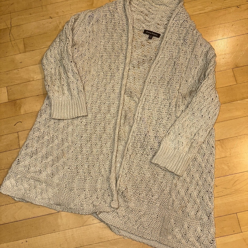 Tommy Bahama Linen/coton blend cardigan, Med. G990 - Picture 2 of 4